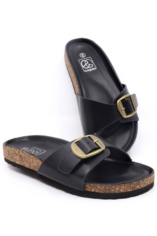 Slide Sandal with Buckle