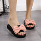Bow Tie Wedge Flip-Flops